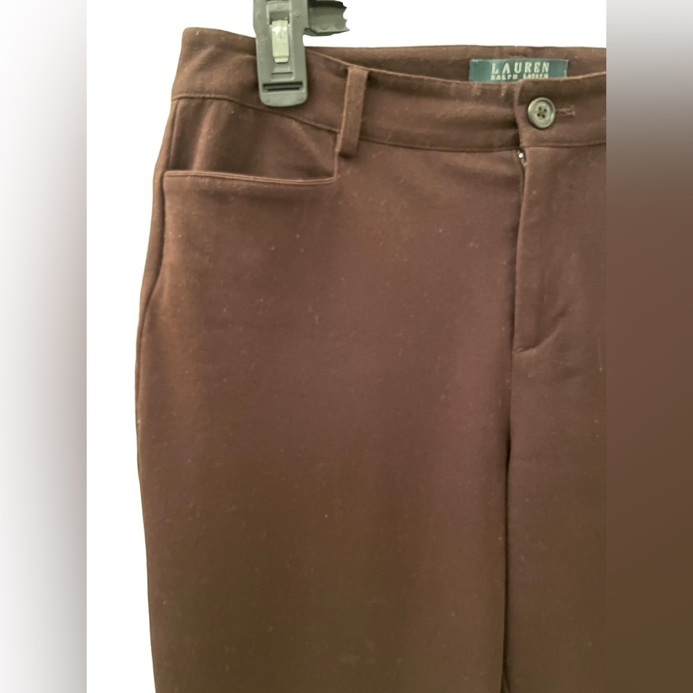 Lauren Ralph Lauren Classic Catlin Pant Women’s Size 6 in Espresso - Picture 3 of 8